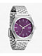 Nixon Time Teller Silver & Purple Sunray Analog Watch - Thumbnail image 5 of 7
