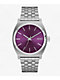 Nixon Time Teller Silver & Purple Sunray Analog Watch - Thumbnail image 1 of 7