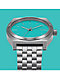 Nixon Time Teller Silver & Turquoise Analog Watch 