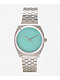 Nixon Time Teller Silver & Turquoise Analog Watch - Thumbnail image 1 of 5