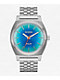Nixon Time Teller Solar Silver & Rainbow Analog Watch - Thumbnail image 1 of 4