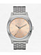 Nixon Time Teller Solar Silver & Salmon Analog Watch - Thumbnail image 1 of 3