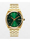 Nixon Time Teller reloj analógico en verde y color oro