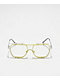 Nort Pretenders Clear & Yellow Square Glasses - Thumbnail image 2 of 2
