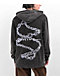 Nowhere Fast Chain Black Mineral Wash Hoodie - Thumbnail image 1 of 3