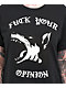 Nowhere Fast F Your Opinion Black Crop T-Shirt - Thumbnail image 2 of 2
