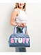 OMG Accessories Stuff Quilted Denim Medium Duffle Bag - Thumbnail image 2 of 5