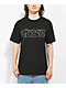 OTXBOYZ Camiseta negra con grafiti hecho de diamgamuzas falsos