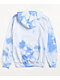 Obey Academic Washed White & Blue Tie Dye Hoodie