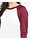 Obey Basic Vintage Burgundy Raglan T-Shirt - Thumbnail image 3 of 3