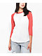 Obey Basic Vintage Red Raglan T-Shirt - Thumbnail image 1 of 3