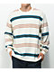 Obey Berto Thermal Stripe Cream Long Sleeve T-Shirt