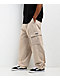 Obey Bigwig Baggy Twill Silver Grey Cargo Pants - Thumbnail image 3 of 8