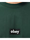 Obey Black Bar 2 Green T-Shirt - Thumbnail image 2 of 3