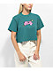 Obey Bubble And Stars Teal Crop T-Shirt - Thumbnail image 1 of 3
