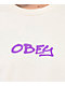 Obey Camiseta color natural con grafiti