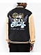 Obey Care Black & Tan Denim Varsity Jacket - Thumbnail image 1 of 7
