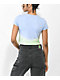 Obey Chainy Light Blue & Green Tie Dye Crop T-Shirt - Thumbnail image 2 of 3