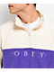 Obey Channel Purple & Tan Fleece Quarter Zip Sweatshirt - Thumbnail image 3 of 4