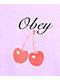 Obey Cherry Script Purple T-Shirt - Thumbnail image 2 of 2