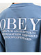 Obey Cities Coronet Blue Crop Crewneck Sweatshirt - Thumbnail image 4 of 5