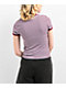 Obey Cypress Stripe Tibetan Red Multi Crop T-Shirt - Thumbnail image 2 of 3