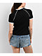 Obey Diversion Black & White Raglan T-Shirt - Thumbnail image 2 of 4