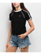 Obey Diversion Black & White Raglan T-Shirt - Thumbnail image 1 of 4