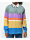 Obey Earl Multi Stripe Long Sleeve Polo Shirt - Thumbnail image 1 of 3