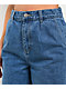 Obey Eli Pleated Light Indigo Denim Shorts - Thumbnail image 3 of 4