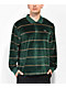 Obey Fete Green Velour Long Sleeve Polo Shirt - Thumbnail image 1 of 3