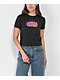 Obey Flaming Graffiti Black Crop T-Shirt - Thumbnail image 1 of 2