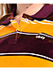 Obey Georgia camisa polo corta de manga larga en marrón, morado y amarillo