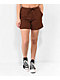 Obey Kori Terry Brown Sweat Shorts - Thumbnail image 1 of 5