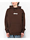 Obey Lower Case Brown Hoodie - Thumbnail image 1 of 3