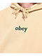 Obey Lowercase Logo Cream Hoodie