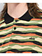 Obey Monaco Jacquard Black Multi Long Sleeve Polo Shirt - Thumbnail image 3 of 3