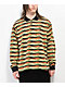 Obey Monaco Jacquard Black Multi Long Sleeve Polo Shirt - Thumbnail image 1 of 3