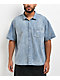 Obey Owens Bleached Indigo Denim Button Up Shirt - Thumbnail image 1 of 3