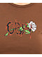 Obey Rose & Thorn Brown Crop T-Shirt - Thumbnail image 2 of 2