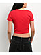 Obey Scripty Skater Red Crop T-Shirt - Thumbnail image 2 of 3