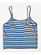 Obey South Shore Blue Stripe Crop Tank Top