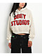 Obey Studios Collegiate Beige Crop Hoodie - Thumbnail image 1 of 3