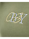Obey Type Mix Olive Crewneck Sweatshirt - Thumbnail image 3 of 3