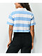 Odd Future Blue & White Stripe Crop Polo Shirt - Thumbnail image 2 of 3