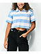 Odd Future Blue & White Stripe Crop Polo Shirt - Thumbnail image 1 of 3