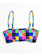 Odd Future Multi Checkered Bandeau Bikini Top - Thumbnail image 1 of 3
