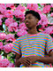 Odd Future OF Pink, Blue & Yellow Striped T-Shirt