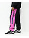 Odd Future Sew In Stripe Panel pantalones de chándal negros y magenta