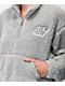 Odd Future Sherpa Grey Crop Half Zip Fleece Sweatshirt - Thumbnail image 3 of 4